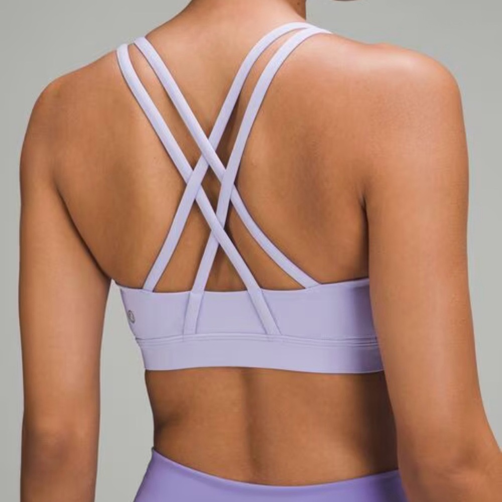 Lululemon NWT Energy Bra Lilac Smoke Size 12